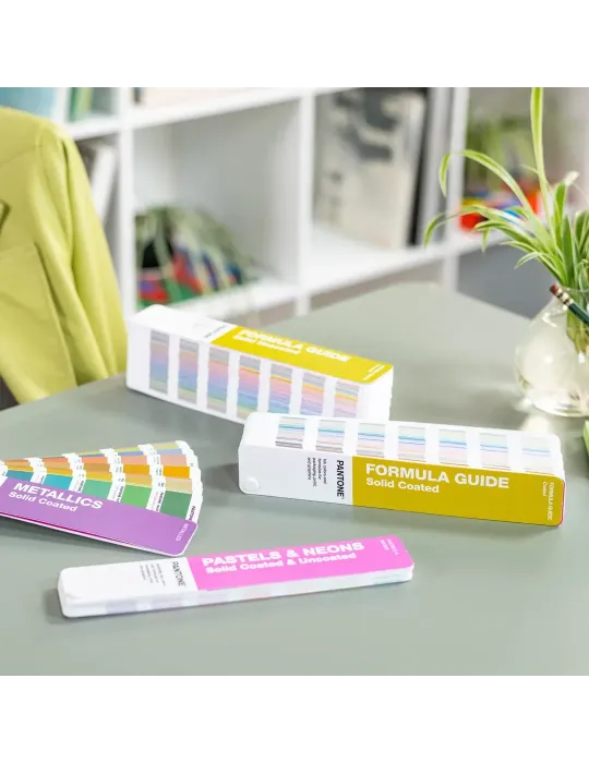 Pantone Solid Guide Set - Formula Guide Coated & Uncoated, Pastels & Neons Guide, Metallic Guide