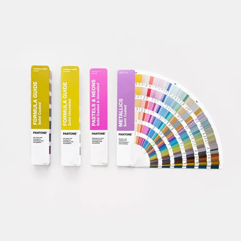 Pantone Solid Guide Set - Formula Guide Coated & Uncoated, Pastels & Neons Guide, Metallic Guide