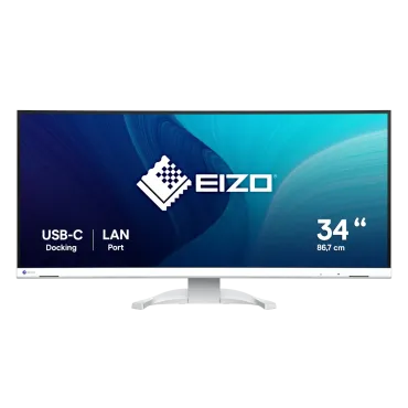 EIZO FlexScan EV3451X monitor 34,1" Curvo UltraWide per progettazione CAD e 3D - BIANCO