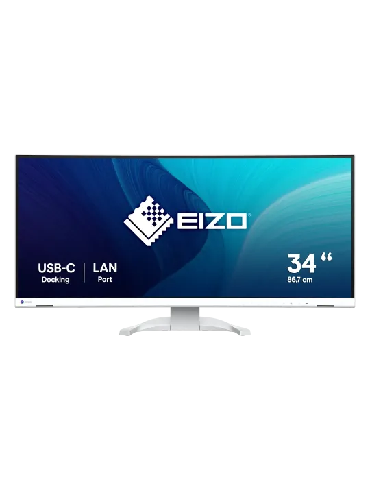 EIZO FlexScan EV3451X monitor 34,1" Curvo UltraWide per progettazione CAD e 3D - BIANCO