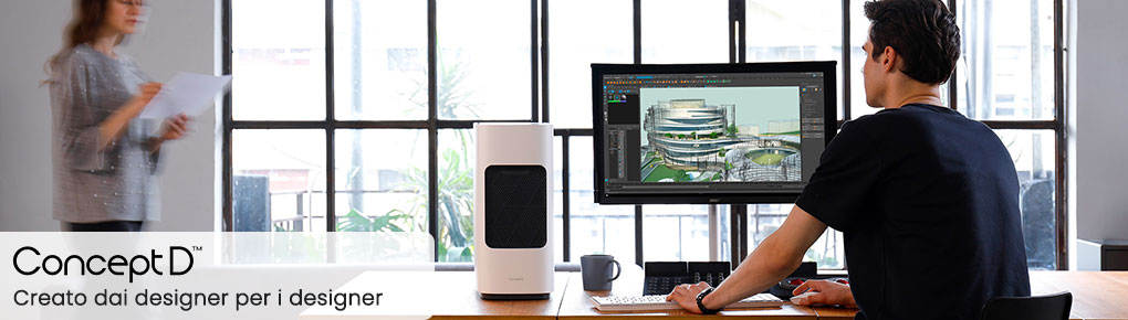 ConceptD monitor, workstation e notebook per designer architetti e creativi