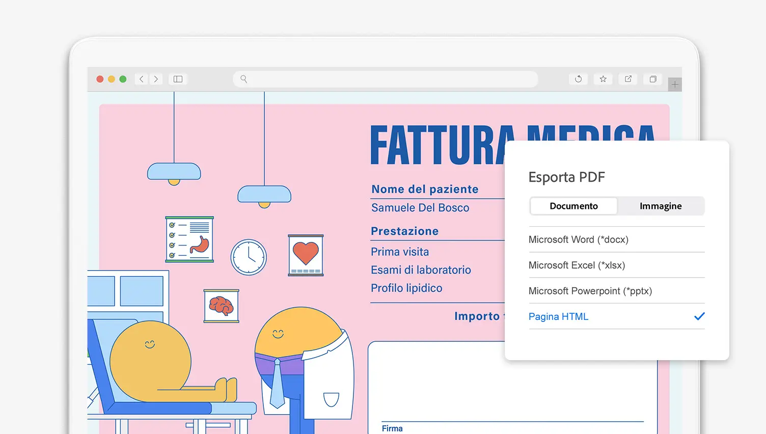 Converti in HTML