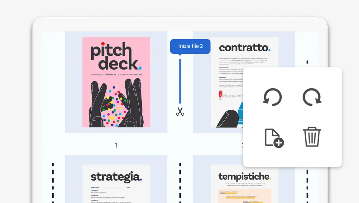 Unisci e suddividi i PDF