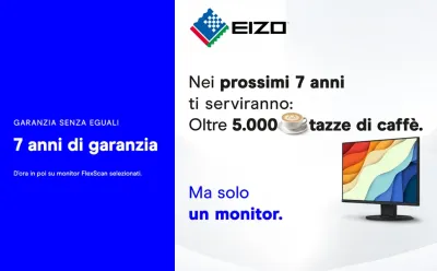 EIZO introduce la prima garanzia di 7 anni al mondo sui monitor FlexScan EV