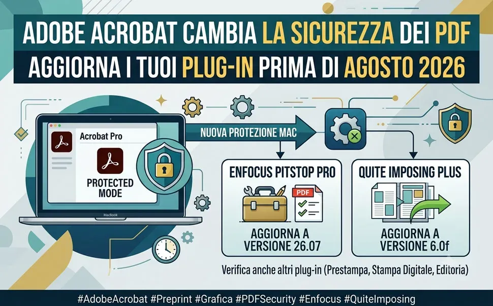 Adobe Acrobat cambia la sicurezza dei PDF: aggiorna PitStop, Quite Imposing e i plug-in prima dell’aggiornamento di agosto 2026